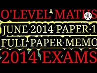 Video thumbnail for O'level Mathematics June 2014 Paper 1 Full Paper and Memo Zimsec Past Exam Papers