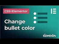 Video thumbnail for How to use different color for bullet symbol and text in a bullet list in Elementor and CSS