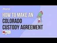 Video thumbnail for Colorado Custody Agreement (Parenting Plan)