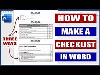 Video thumbnail for How to Make a Checklist in Word | Microsoft Word Tutorials