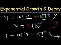 Video thumbnail for Exponential Growth and Decay Word Problems & Functions - Algebra & Precalculus