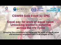 Video thumbnail for Equal Pay for Work of Equal Value: Unlocking Women's Potential Across the Life Cycle