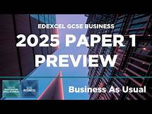 Video thumbnail for 2025 Edexcel GCSE Business Paper 1 Preview