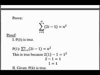 Video thumbnail for Proof by Mathematical Induction First Example