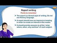 Video thumbnail for Grade 6 English - Report Writing