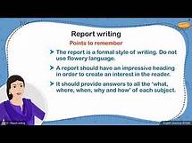 Video thumbnail for Grade 6 English - Report Writing