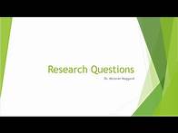 Video thumbnail for Research Questions