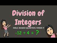 Video thumbnail for DIVISION OF INTEGERS | GRADE 6