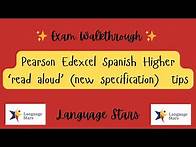 Video thumbnail for Edexcel Spanish GCSE Read Aloud