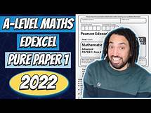 Video thumbnail for 2022 Edexcel A Level Maths Pure Paper 1 Walkthrough
