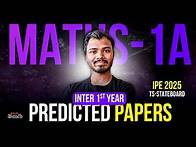 Video thumbnail for Inter 1st Year Maths 1A Predicted Papers – Must Watch for [IPE 2025 1A Maths]
