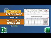 Video thumbnail for How to Calculate Percentage Between Multiple Numbers in Excel
