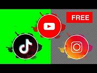 Video thumbnail for Instagram, youtube, TikTok logo animation | green screen, transparent background