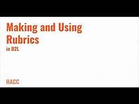 Video thumbnail for Creating and Using Rubrics in D2L