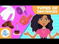 Video thumbnail for TYPES OF SENTENCES 🎉 Statements, Questions, Exclamations and Commands ✍️ Grammar - Spelling for Kids