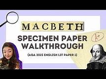 Video thumbnail for How to write a top grade essay on Macbeth (AQA GCSE 2015 specimen paper walkthrough)