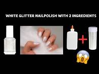 Video thumbnail for How to make glitter nail polish at home.I Made Nail Polish with GLUE and GLITTER! (Crazy result)