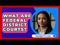 Video thumbnail for What Are Federal District Courts? - CountyOffice.org