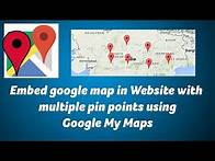 Video thumbnail for Embed google map in Website with multiple pin points using Google My Maps