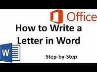 Video thumbnail for How to Write a Letter | Microsoft Office Word 2010 How-To
