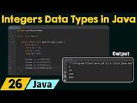 Video thumbnail for Integers Data Types in Java - Practice