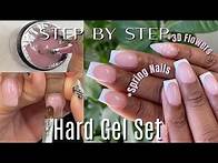 Video thumbnail for Step by step Hard Gel/Builder Gel Full Set of Nail - FRENCH TIP AND 3D FLOWERS NAIL ART