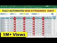 Video thumbnail for 🔥🔥 Fully Automated Attendance Sheet in Excel