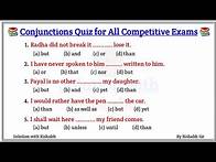 Video thumbnail for Fill in the blanks with appropriate conjunctions | Conjunctions practice set | Conjunctions english