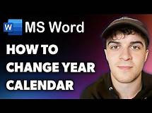 Video thumbnail for How to Change Year in Microsoft Word Calendar Template (Full 2024 Guide)