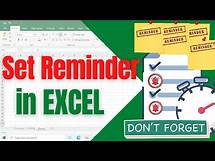 Video thumbnail for HOW TO SET REMINDER IN EXCEL