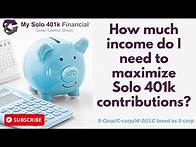 Video thumbnail for 2024 Solo 401k "Magic Number": How Much W-2 Wages Needed to Max Out Solo 401k Contributions?[S-Corp]