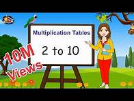 Video thumbnail for Times Tables | Tables of 2-10 | Multiplication Tables | Pahada | Learning Booster | Maths tables