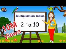 Video thumbnail for Times Tables | Tables of 2-10 | Multiplication Tables | Pahada | Learning Booster | Maths tables