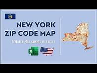 Video thumbnail for New York Zip Code Map in Excel - Zip Codes List and Population Map