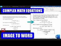Video thumbnail for Convert Complex Math Equations & Tables to Editable Text with This Free OCR Tool