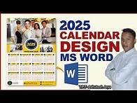 Video thumbnail for Complete 2025 Calendar Design Tutorial in MS Word | Calendar Design in MS Word