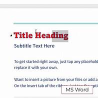 Video thumbnail for Microsoft Word Applying Heading Styles