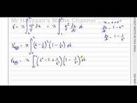 Video thumbnail for WMA14/01 (Edexcel) IAL P4 June 2023, Q8(d), Volume of Revolution Parametric Equations