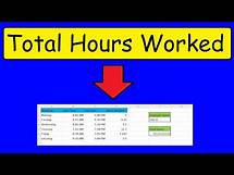 Video thumbnail for How To Calculate The Total Hours Worked In Excel