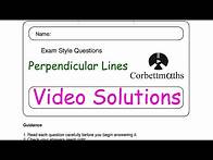 Video thumbnail for Perpendicular Lines Answers - Corbettmaths