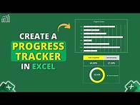 Video thumbnail for How to Create a Progress Tracker in Excel