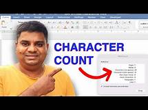 Video thumbnail for How To Count Characters In Word (MS Word)