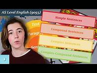 Video thumbnail for (9093) AS English Syllabus - Linguistic Elements