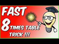 Video thumbnail for Fast 8 times table trick!!!