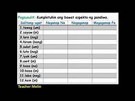 Video thumbnail for ASPEKTO NG PANDIWA (pagsusulit)