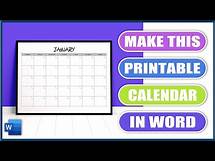 Video thumbnail for Make this PRINTABLE CALENDAR in WORD | Microsoft Word Tutorials