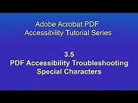 Video thumbnail for 3 5 PDF Accessibility Troubleshooting Special Characters