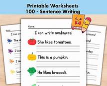 Video thumbnail for Sentence Writing Practice Worksheets, Printable Writing Sentences Activity, 1st-3rd Grade ELA Worksheets, Cute Homeschool Activities - Etsy