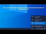 Video thumbnail for How to Install English (United states) International Keyboard in Windows 10