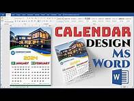Video thumbnail for 2024 Printable Calendar Design in Microsoft Word Hindi Tutorial || Ms Word Design